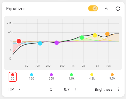 Equalizer controls