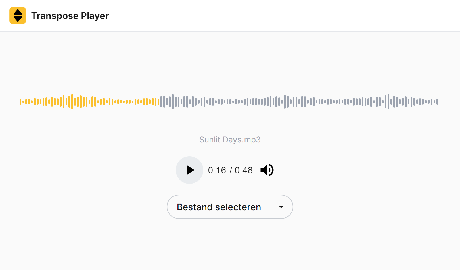 MP3 in Transpose Player