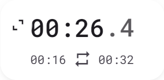 Collapsed Time Display card in Side