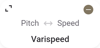 Collapsed Varispeed card in Side