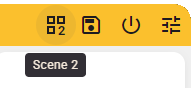 Scene toggle button in the toolbar