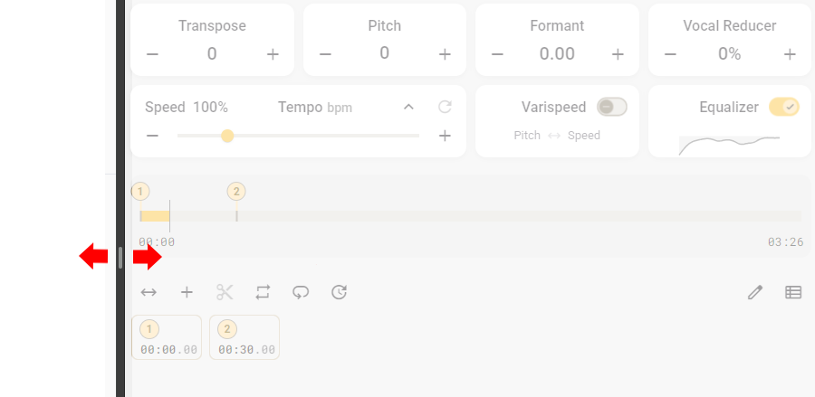Resizing the side panel